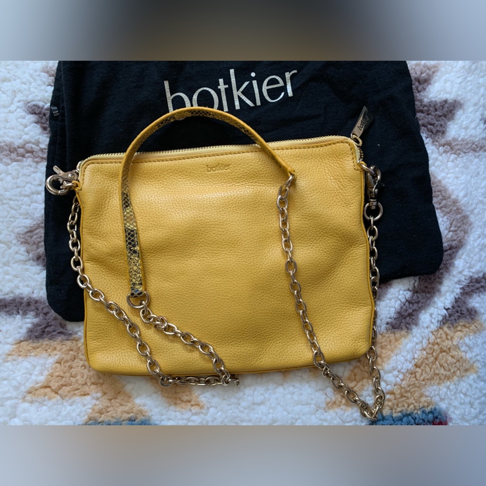 Nwot Botkier Yellow & Python Small Shoulder Bag W… - image 3